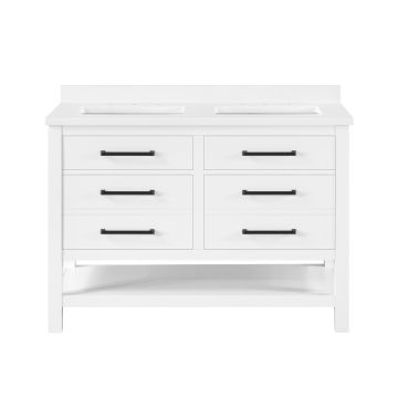 Chase 48 in. Double Sink Bathroom Vanity in Pure White