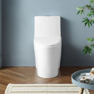 OVE Decors
Buxton 1-Piece 1.6 GPF/1.1 GPF Dual Flush Elongated Toilet in White