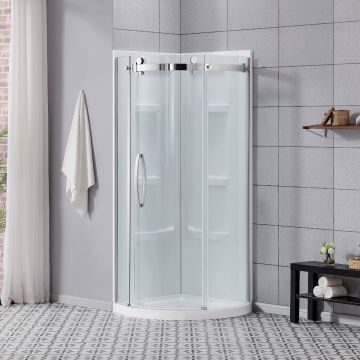 Small corner shower enclosure, curved & stand up corner shower enclosures  Cleveland, Columbus, Cincinnati Ohio