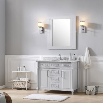 Where To Bathroom Vanities, Ove Decors Charles 42 In Weathered Gray Single Sink Bathroom Vanity