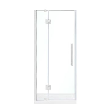 Niko Soft Close Shower Glass Panels 36'' in Satin Nickel