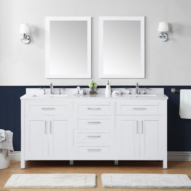 Ove Decors Double Basin Bathroom Vanity, Double Basin Vanity