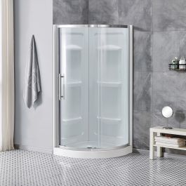 Noma 32 Round Corner Shower, Round Shower Door